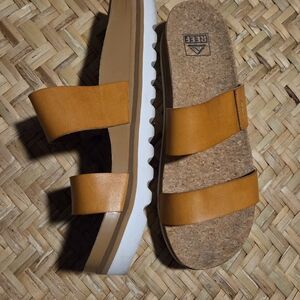 Reef Tan Slide Sandals